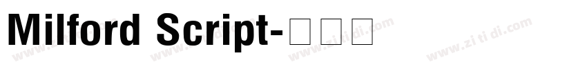 Milford Script字体转换